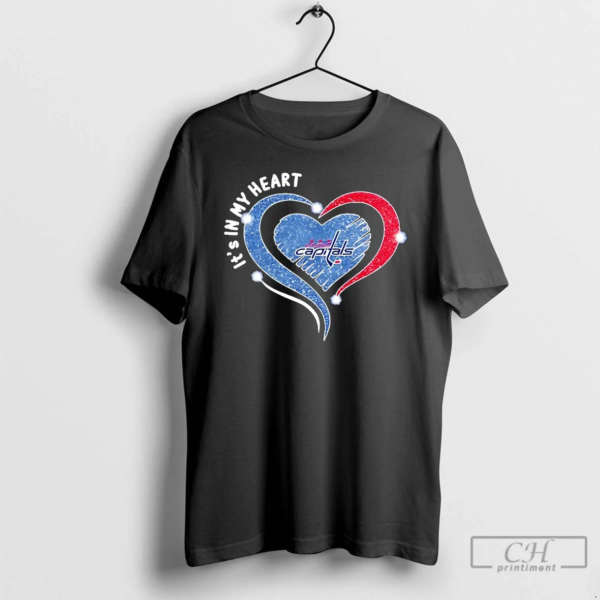Classic Washington Capitals Its In My Heart Hockey Nhl 2026 Unisex T-shirt, Sweatshirt, Hoodie, Long Sleeve Tee - T-Shirt, Sweatshirt, Hoodie
