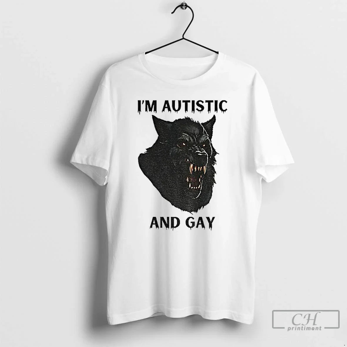 Classic Wolf Im Autistic And Gay Lgbt Unisex T-shirt, Sweatshirt, Hoodie, Long Sleeve Tee - T-Shirt, Sweatshirt, Hoodie