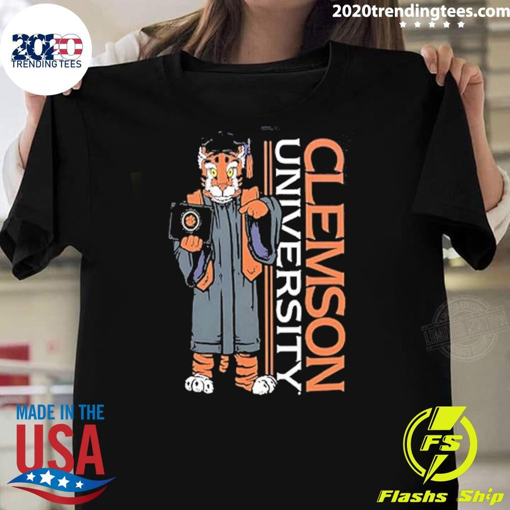Clemson Tigers Mascot Grad Achievement Unlocked 2 Sided Shirt Unisex T-shirt, Sweatshirt, Hoodie, Long Sleeve Tee - T-Shirt, Sweatshirt, Hoodie