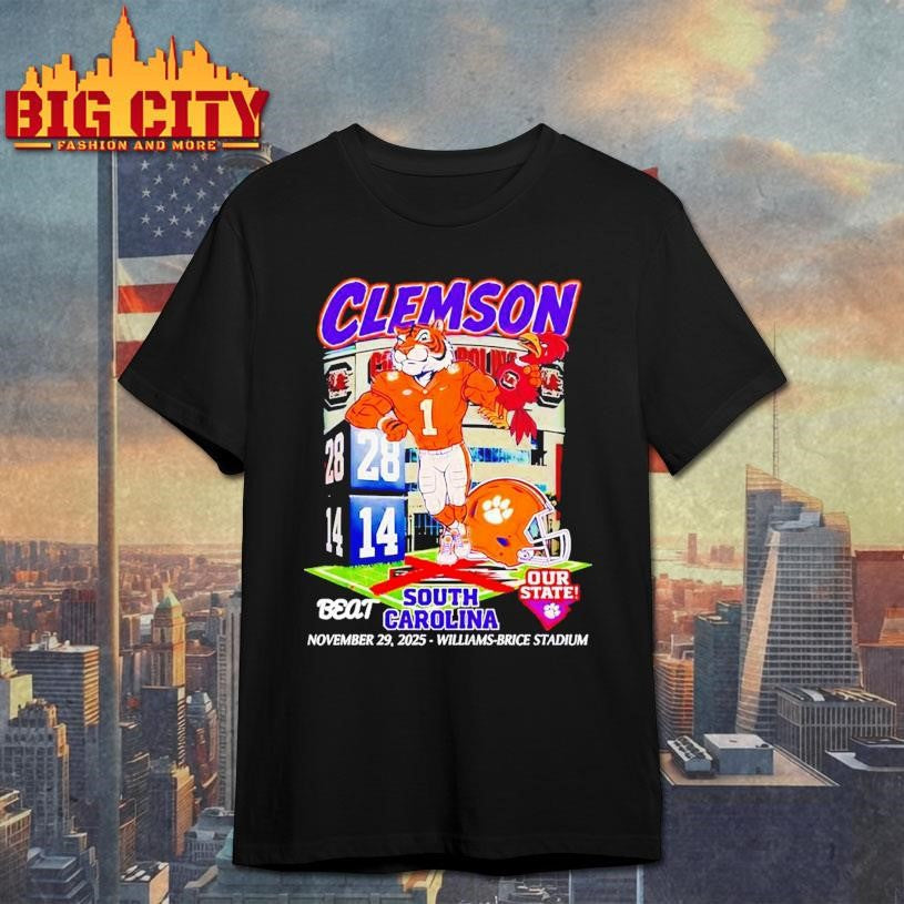 Clemson Tigers beat South Carolina 2025 our state mascot Shirt Unisex T-shirt, Sweatshirt, Hoodie, Long Sleeve Tee - T-Shirt, Sweatshirt, Hoodie