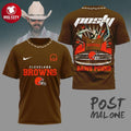 Cleveland Browns 2025 Post Malone Posty Dawg Pound Two Sided Shirt Unisex T-shirt, Sweatshirt, Hoodie, Long Sleeve Tee - T-Shirt, Sweatshirt, Hoodie