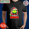 Cleveland Browns Grinch wearing Santa hat Christmas 2024 shirt Unisex T-shirt, Sweatshirt, Hoodie, Long Sleeve Tee - T-Shirt, Sweatshirt, Hoodie