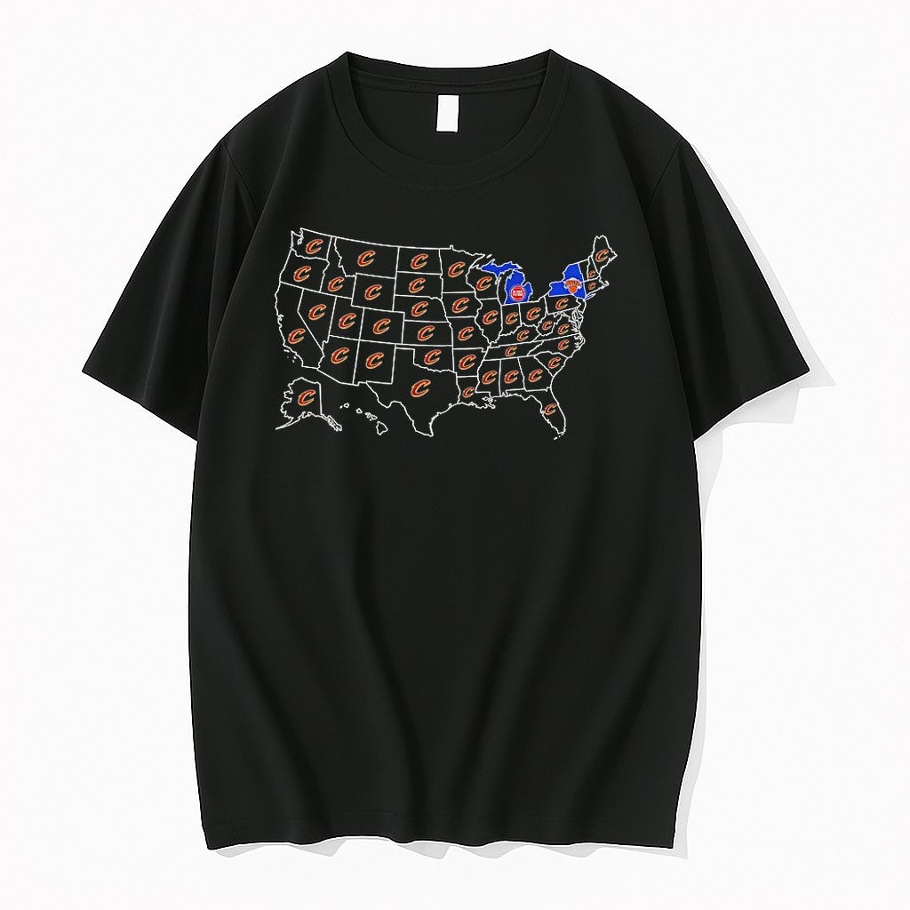Cleveland Cavaliers Nba A Map Of Which States Tshirts Sweater Hoodie Jpg Unisex T-shirt, Sweatshirt, Hoodie, Long Sleeve Tee - T-Shirt, Sweatshirt, Hoodie