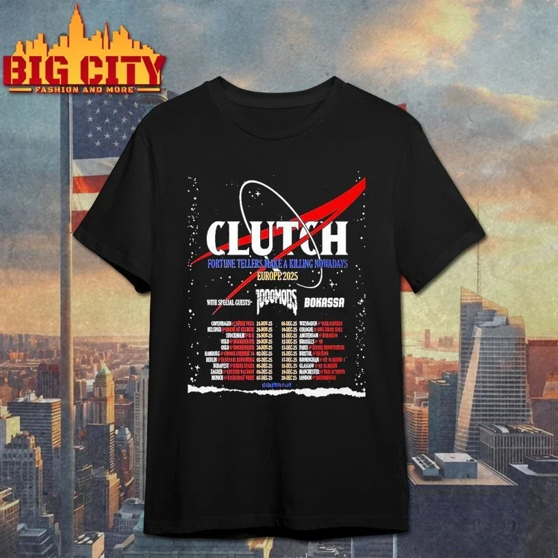 Clutch Fortune Europe 2025 Tour shirt Unisex T-shirt, Sweatshirt, Hoodie, Long Sleeve Tee - T-Shirt, Sweatshirt, Hoodie
