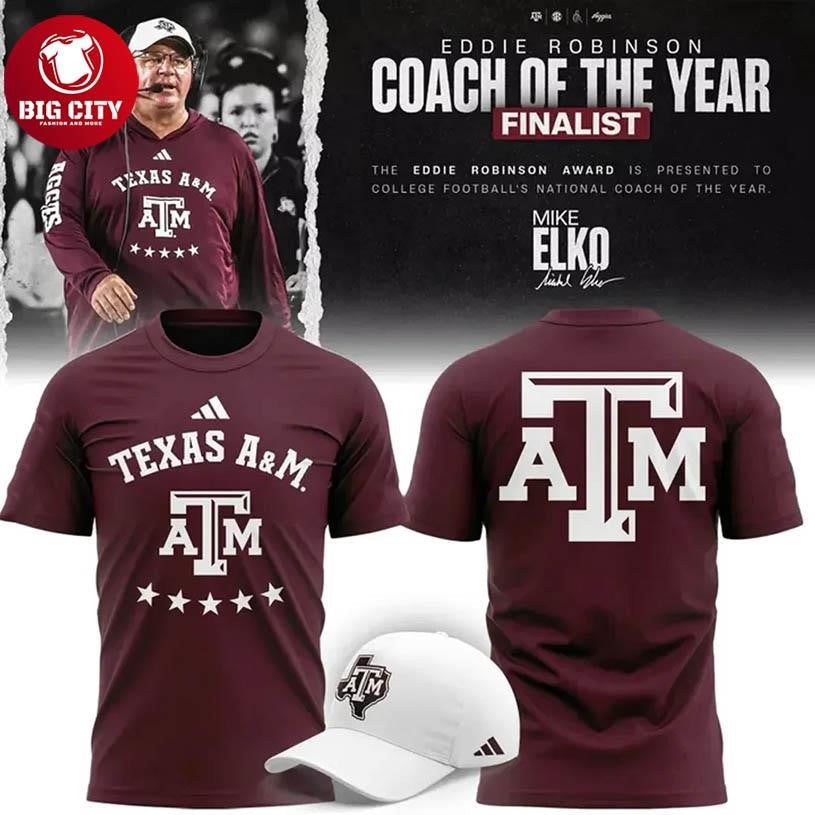 Coach Eddie Robinson Texas A&amp;M Football Two Sided Shirt Unisex T-shirt, Sweatshirt, Hoodie, Long Sleeve Tee - T-Shirt, Sweatshirt, Hoodie