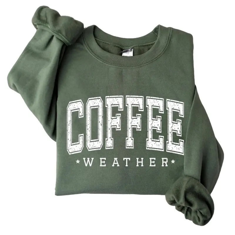 Coffee Weather Vintage Coffee Lover Cotton Fit Womenswear Tops T-Shirts, Hoodie, Sweatshirt - T-Shirt, Sweatshirt, Hoodie