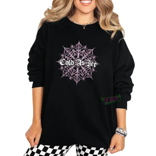 Cold As Ice Blush Pink Small 3XL Metalhead Font Tone Tone Pink Snowflake Cozy Winter Soft Fleece Perfect Metal Fans Goth Warm & Comfy T-Shirts, Hoodie, Sweatshirt - T-Shirt, Sweatshirt, Hoodie