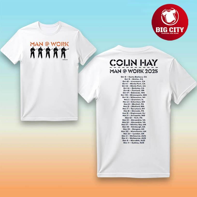 Colin Hay Men At Work Tour 202 Two Sided Shirt Unisex T-shirt, Sweatshirt, Hoodie, Long Sleeve Tee - T-Shirt, Sweatshirt, Hoodie