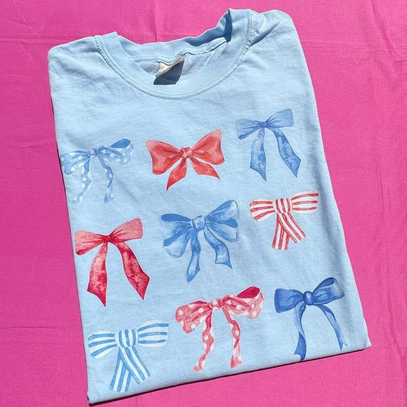 Collage Red White & Bows Coquette Comfort Colors 'NLB' T-Shirts, Hoodie, Sweatshirt - T-Shirt, Sweatshirt, Hoodie
