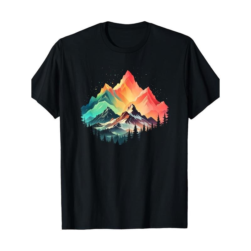 Color Mountain Outdoor Mountain Hiking Natural Forest Mountain 100% Cotton Made USA T-Shirts, Hoodie, Sweatshirt - T-Shirt, Sweatshirt, Hoodie