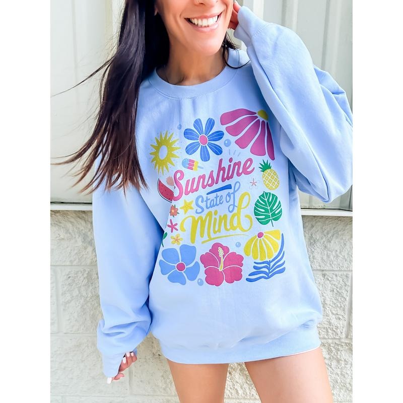 Colorful Sunshine State Mind Top T-Shirts, Hoodie, Sweatshirt - T-Shirt, Sweatshirt, Hoodie