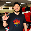 Colorful flaming alien basketball graphic shirt Unisex T-shirt, Sweatshirt, Hoodie, Long Sleeve Tee - T-Shirt, Sweatshirt, Hoodie