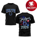 Colts Happy New Year 2026 Two Sided Shirt Unisex T-shirt, Sweatshirt, Hoodie, Long Sleeve Tee - T-Shirt, Sweatshirt, Hoodie