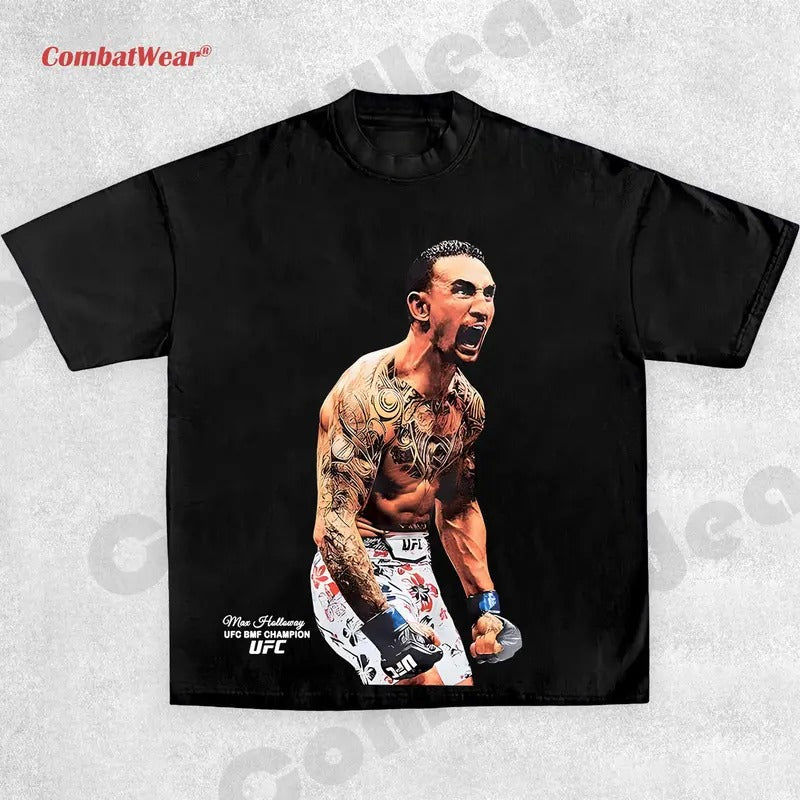 CombatWear UFC Max Holloway BMF Champion Boxing Fighter Boxer Shirt Sports Shirt Vintage Boxing T-Shirts, Hoodie, Sweatshirt - T-Shirt, Sweatshirt, Hoodie