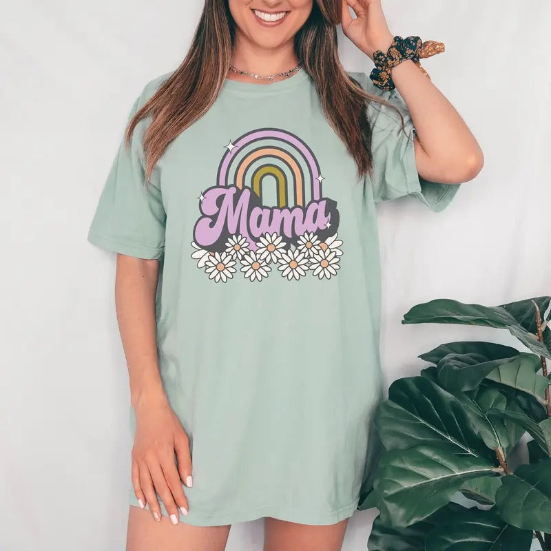 Comfort Color Mama Shirt Rainbow Mom Shirt Mommy Shirt Mama Cute Mom Shirt Mom Life Shirt Mommy Shirt TK43GN T-Shirts, Hoodie, Sweatshirt - T-Shirt, Sweatshirt, Hoodie