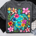 Comfort Colors Boho Floral Sea Turtle Summer Brushstroke Turtle Shirt Beach Turtle Shirt Fisherman T-Shirts, Hoodie, Sweatshirt - T-Shirt, Sweatshirt, Hoodie