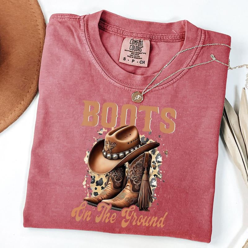 Comfort Colors Boots Ground Shirt Western Cowgirl Shirt Cowgirl Country T-Shirts, Hoodie, Sweatshirt - T-Shirt, Sweatshirt, Hoodie