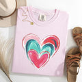 Comfort Colors Brushstroke Heart Shirt Heart Shirt Love Shirt T-Shirts, Hoodie, Sweatshirt - T-Shirt, Sweatshirt, Hoodie
