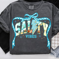 Comfort Colors Checkered Salty Summer Salty Coquette Summer Bow Shirt Summer Beach Coquette Beach Shirt T-Shirts, Hoodie, Sweatshirt - T-Shirt, Sweatshirt, Hoodie
