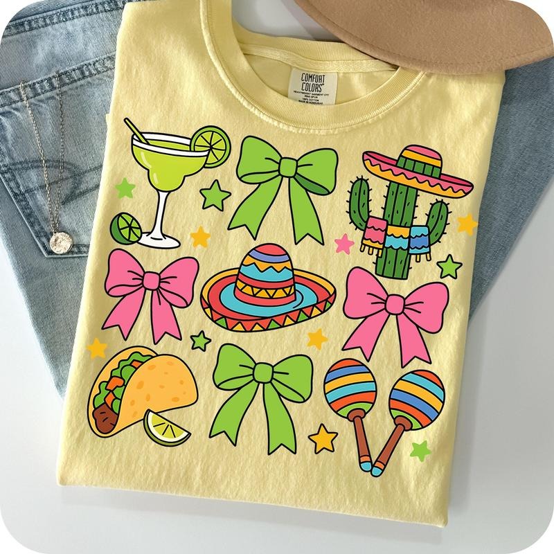 Comfort Colors Coquette Cinco De Mayo Preppy Cinco De Mayo Shirt Mexican Fiesta Cinco De Mayo Shirt T-Shirts, Hoodie, Sweatshirt - T-Shirt, Sweatshirt, Hoodie