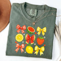 Comfort Colors Coquette Watermelon Summer Fruit Shirt Mama Lemon Bow Summer Cute Strawberry Floral Shirt T-Shirts, Hoodie, Sweatshirt - T-Shirt, Sweatshirt, Hoodie