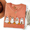 Comfort Colors Cute Ghost Shirt Floral Ghost Shirt Halloween Ghost Shirt Spooky Season Halloween Shirt Halloween Party Shirt T-Shirts, Hoodie, Sweatshirt - T-Shirt, Sweatshirt, Hoodie