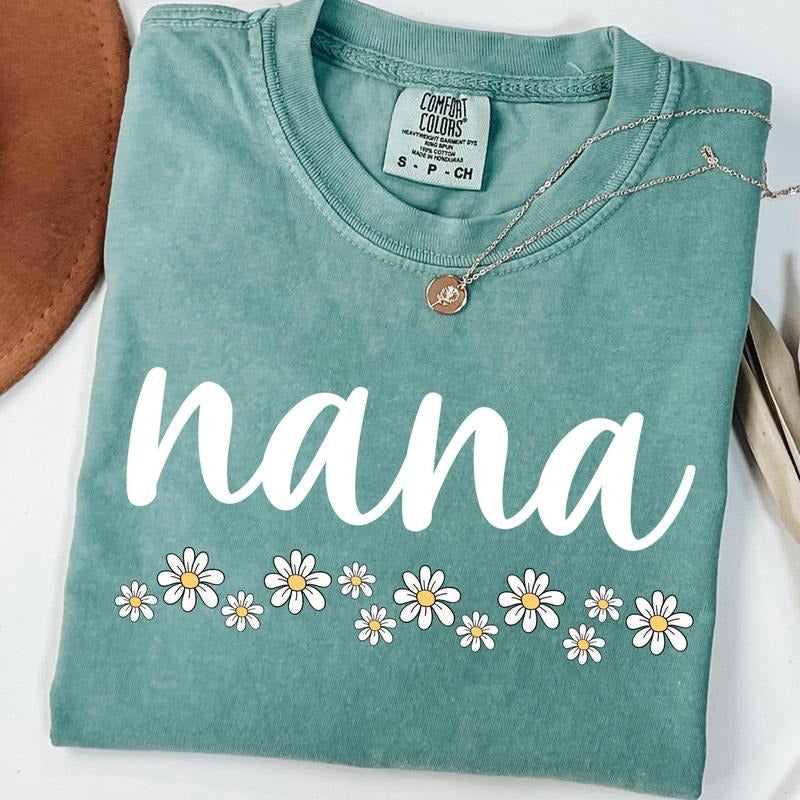 Comfort Colors Floral Daisy Nana Shirt New Nana T-Shirts, Hoodie, Sweatshirt - T-Shirt, Sweatshirt, Hoodie