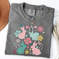 Comfort Colors Floral Easter Shirt Easter Bunny Easter Shirts Spring Floral Bunny T-Shirts, Hoodie, Sweatshirt - T-Shirt, Sweatshirt, Hoodie