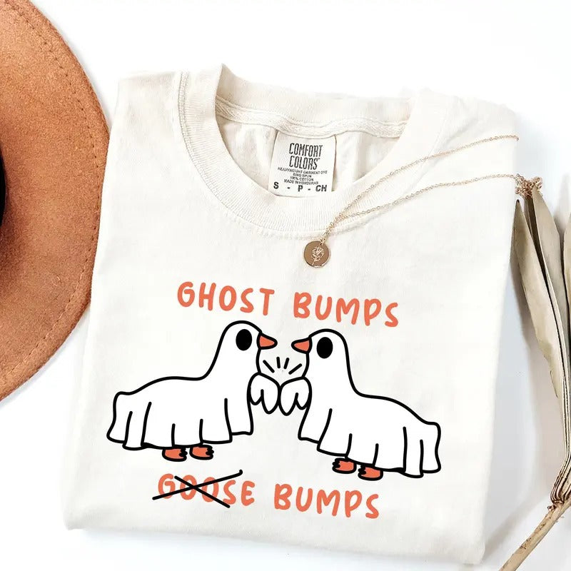 Comfort Colors Ghost Bumps Comfort Colors Shirt Halloween Funny Goose Lover Sarcastic Goose T-Shirts, Hoodie, Sweatshirt - T-Shirt, Sweatshirt, Hoodie