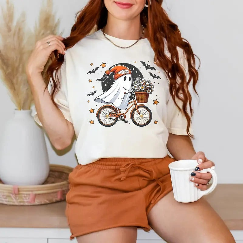 Comfort Colors Halloween Shirt Cute Halloween Ghost Shirt Halloween Shirt Fall Shirt Halloween Party Shirt Spooky Season Shirt T-Shirts, Hoodie, Sweatshirt - T-Shirt, Sweatshirt, Hoodie