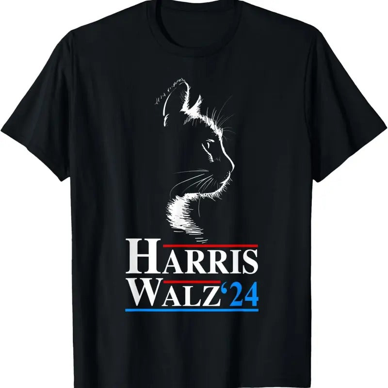 Comfort Colors Harris Waltz 2024 Election Funny Cat Kamala Harris Tim Walz T-Shirts, Hoodie, Sweatshirt - T-Shirt, Sweatshirt, Hoodie