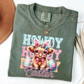 Comfort Colors Howdy Easter Shirt Western Easter Bunny Ears Shirt Cute Highland Cow Easter T-Shirts, Hoodie, Sweatshirt - T-Shirt, Sweatshirt, Hoodie