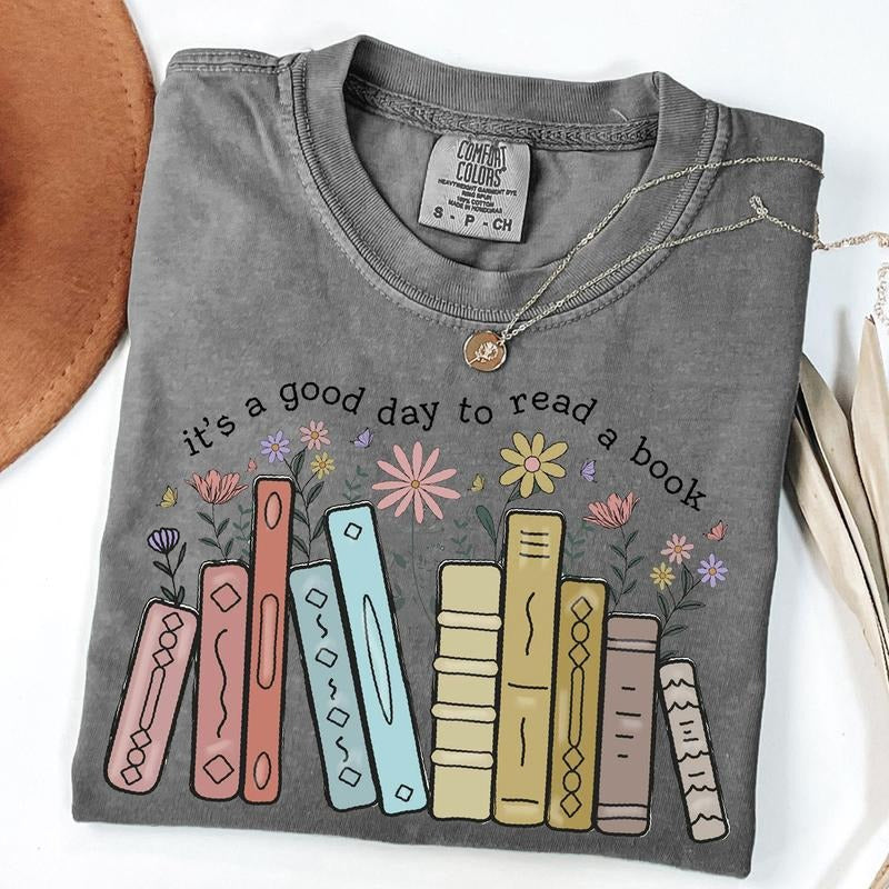 Comfort Colors Good Day Read Book Cute Teacher Shirt Back School Shirt Bookish New Teacher T-Shirts, Hoodie, Sweatshirt - T-Shirt, Sweatshirt, Hoodie