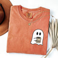 Comfort Colors Little Ghost Ice Coffee Shirt Cute Spooky Coffee Shirt Ghost Shirt Spooky Season Fall Coffee Lover Shirt T-Shirts, Hoodie, Sweatshirt - T-Shirt, Sweatshirt, Hoodie