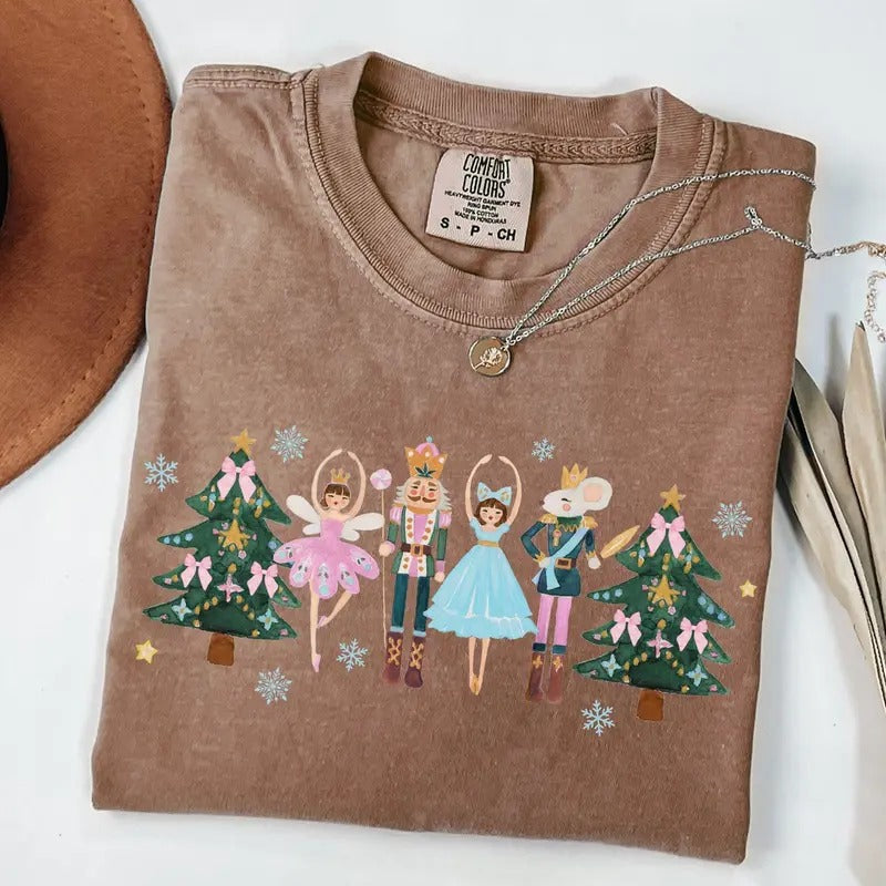 Comfort Colors Nutcracker Shirt Nutcracker Ballet Pink Nutcrackers T-Shirts, Hoodie, Sweatshirt - T-Shirt, Sweatshirt, Hoodie