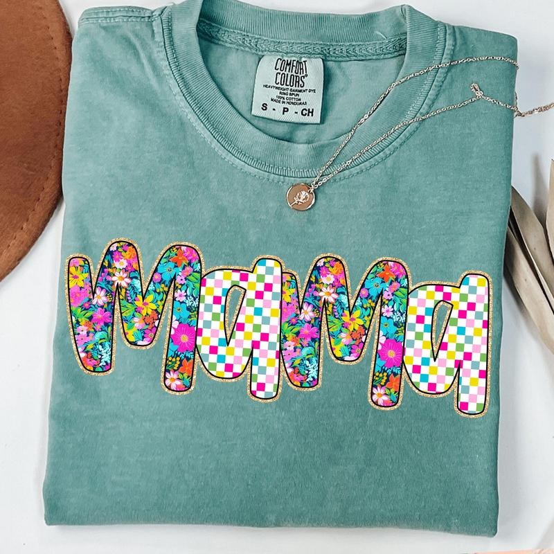 Comfort Colors Preppy Mama Floral Retro Boho Floral Mama Mama Shirt Custom Preppy Mama Shirt T-Shirts, Hoodie, Sweatshirt - T-Shirt, Sweatshirt, Hoodie