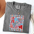 Comfort Colors Retro Checkered America Shirt 4th July Coquette USA Patriotic Shirt T-Shirts, Hoodie, Sweatshirt - T-Shirt, Sweatshirt, Hoodie