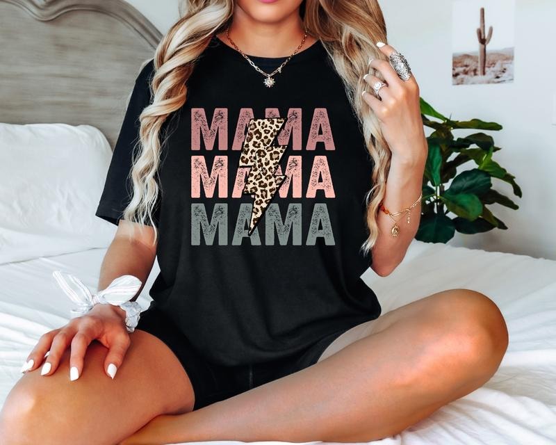 Comfort Colors Retro Mama Shirt Leopard Mama Shirt Mom Life Shirt Motherhood Shirt Cute Mom Shirt Mama T-Shirts, Hoodie, Sweatshirt - T-Shirt, Sweatshirt, Hoodie