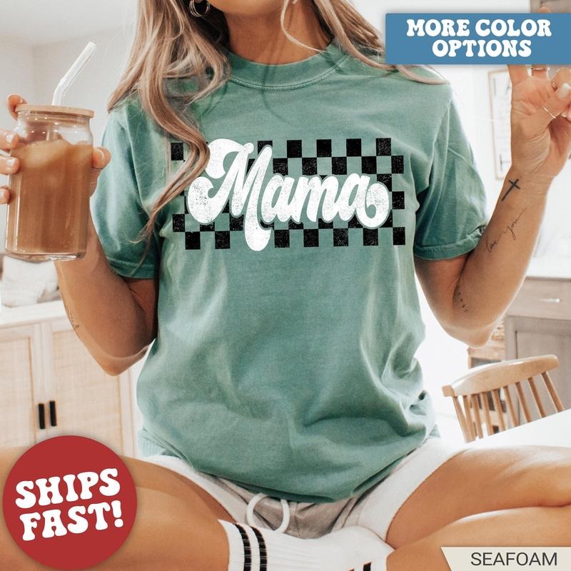 Comfort Colors Retro Mama Shirt Shirt Mom Life Shirt Mom Shirt First Mom T-Shirts, Hoodie, Sweatshirt - T-Shirt, Sweatshirt, Hoodie