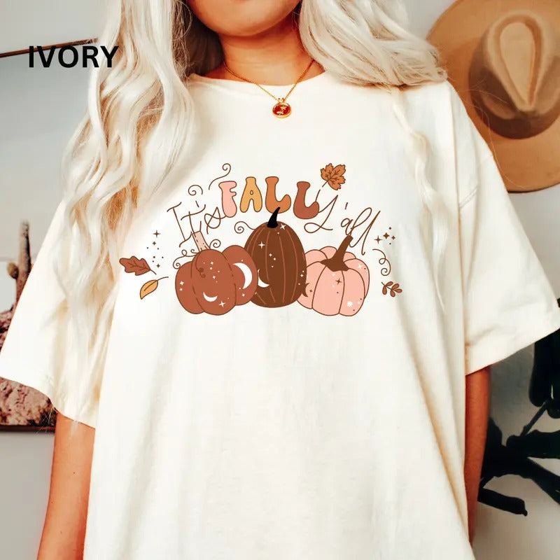 Comfort Colors Shirt Comfort Colors Fall Shirt 'S Fall Y'All Pumpkin Shirt Halloween Shirt Casual Shirt Halloween Halloween Casual Cotton Halloween T-Shirts, Hoodie, Sweatshirt - T-Shirt, Sweatshirt, Hoodie