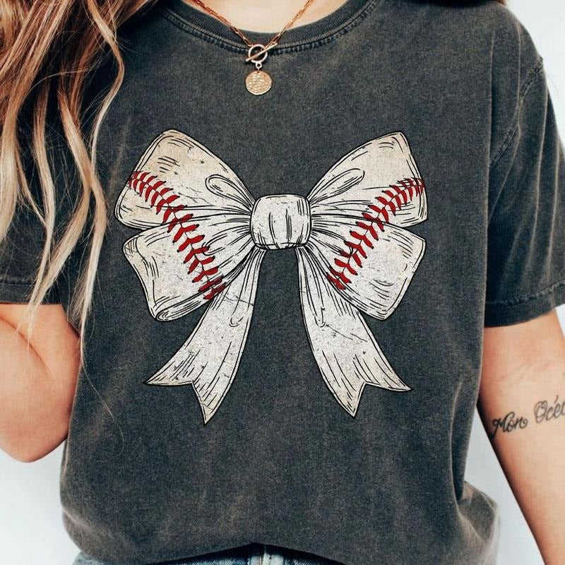 Comfort Colors Shirt Coquette Baseball Softball Bow Shirt Cute Baseball Mama Shirt Baseball Mom Baseball Lover Shirt Baseball Season Baseball Coquette Bow Her Top Casual T-Shirts, Hoodie, Sweatshirt - T-Shirt, Sweatshirt, Hoodie
