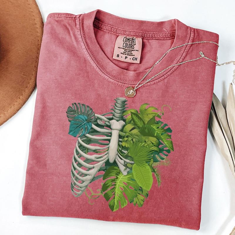 Comfort Colors Skeleton Plant Body Plant Lover Shirt Plant Mom Shirt Monstera Plant T-Shirts, Hoodie, Sweatshirt - T-Shirt, Sweatshirt, Hoodie