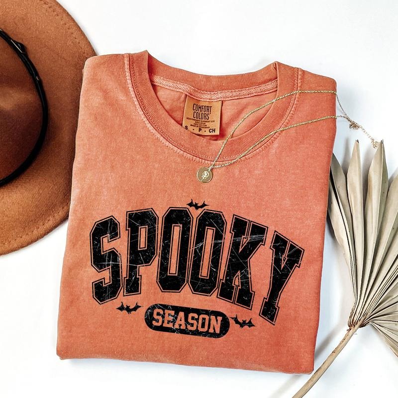Comfort Colors Spooky Season Shirt Cute Ghost Shirt Fall Shirt Autumn Shirt Halloween Shirt T-Shirts, Hoodie, Sweatshirt - T-Shirt, Sweatshirt, Hoodie