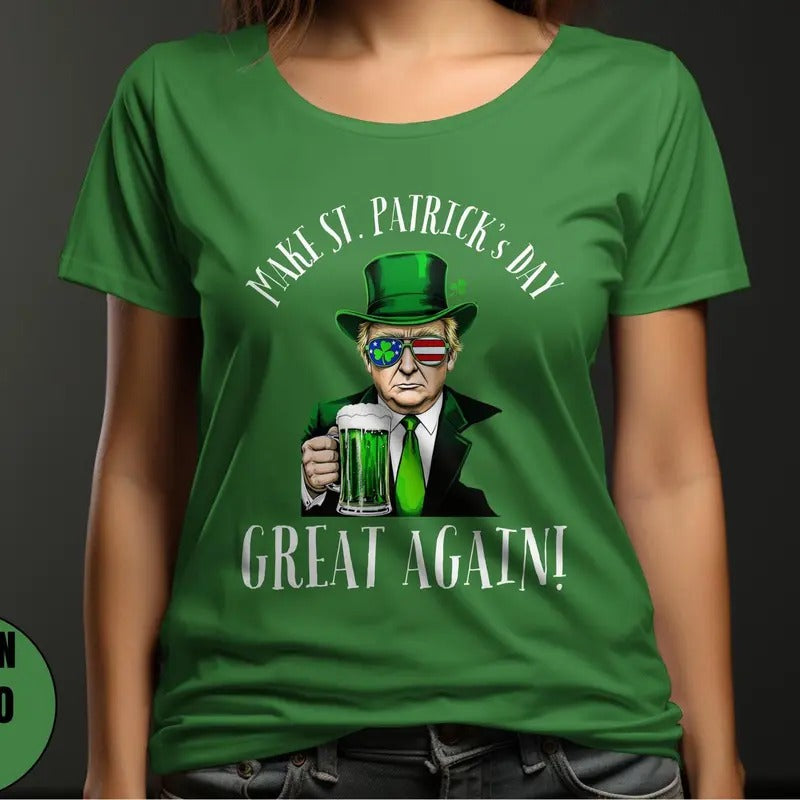 Comfort Colors St Patricks Trump Shirt Trump Shamrock Shirt Make St Patrick'S Day Great Again Irish Day Trump St Patricks T-Shirts, Hoodie, Sweatshirt - T-Shirt, Sweatshirt, Hoodie