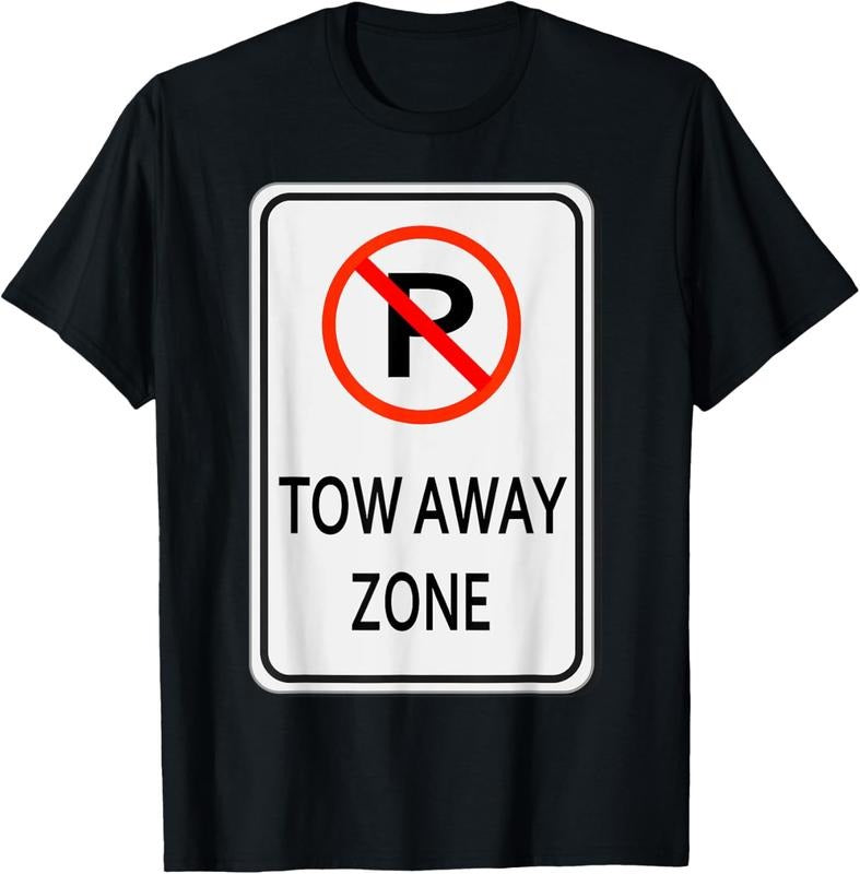 Comfort Colors Tow Away Zone No Parking Sign Easy Halloween Costume T-Shirts, Hoodie, Sweatshirt - T-Shirt, Sweatshirt, Hoodie