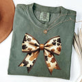 Comfort Colors Western Cowgirl Cowhide Print Bow Shirt Boho Cowgirl Shirt Western T-Shirts, Hoodie, Sweatshirt - T-Shirt, Sweatshirt, Hoodie