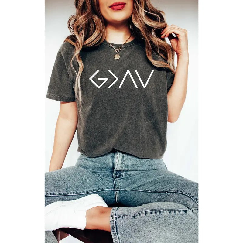 Comfort Colorsgod Is Greater Than Highs Lows Jesus Shirt Religious Shirt Christian Shirt God Shirt Church Cotton Polyester T-Shirts, Hoodie, Sweatshirt - T-Shirt, Sweatshirt, Hoodie