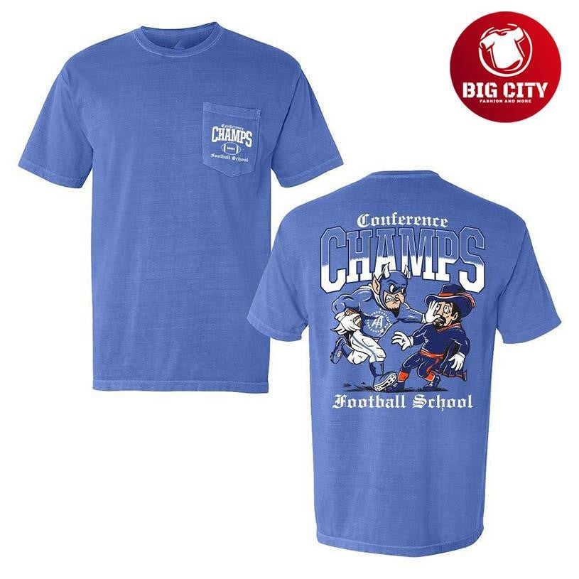 Conference Champs Stiff Arm 2025 Two Sided Shirt Unisex T-shirt, Sweatshirt, Hoodie, Long Sleeve Tee - T-Shirt, Sweatshirt, Hoodie