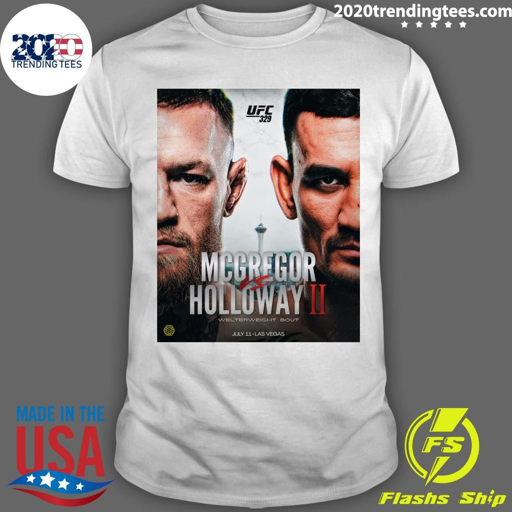Conor McGregor Vs Octagon Holloway at UFC 329 on July 11, 2026 Shirt Unisex T-shirt, Sweatshirt, Hoodie, Long Sleeve Tee - T-Shirt, Sweatshirt, Hoodie