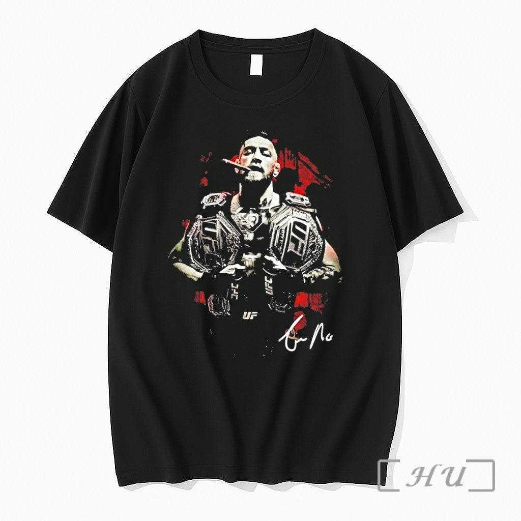 Conor Mcgregor Smoking Cigar Ufc Double Belt Tshirts Sweater Hoodie Jpg Unisex T-shirt, Sweatshirt, Hoodie, Long Sleeve Tee - T-Shirt, Sweatshirt, Hoodie